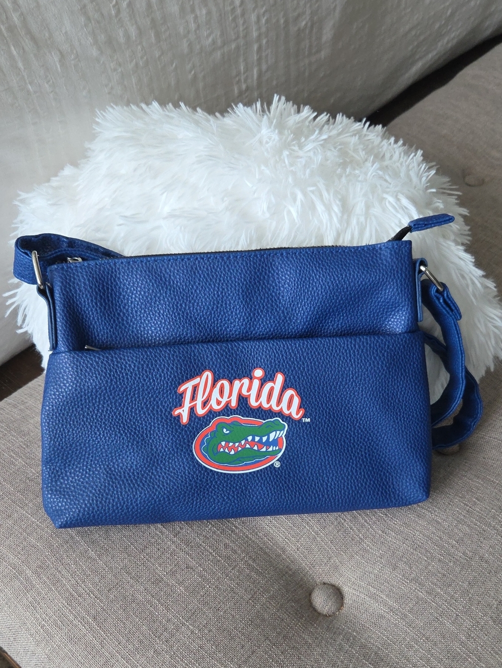 FOCO Blue Florida Gators Logo Crossbody Bag Purse, Adjustable Strap, NWOT